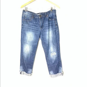 Life in progress distressed Capri size 27